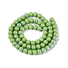 Electroplate Opaque Glass Beads Strands LS-EGLA-Q132-6MM-01C-16-2