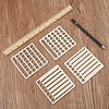 4Pcs 4 Style Wood Mini Calendar Square DIY-WH0504-134-3