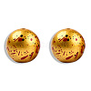 Spray Painted Resin Beads RESI-N034-19-V06-2