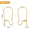 BENECREAT 100Pcs Brass Hoop Earring Findings KK-BC0002-89-2