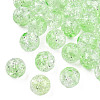 Transparent Crackle Acrylic Beads CACR-N002-25B-2