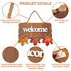 Crafans 2Pcs 2 Color Wooden Doorplate Decorations AJEW-CF0001-10-4