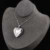 Anti-Tarnish 304 Stainless Steel Heart Locket Pendant Cable Chain Necklaces for Women NJEW-M050-04E-P-3