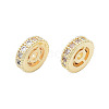 Brass Micro Pave Clear Cubic Zirconia Beads KK-N259-06-1