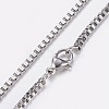 Non-Tarnish 201 Stainless Steel Box Chain Necklaces NJEW-I205-20P-2MM-2