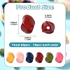 60Pcs 6 Colors Opaque Acrylic Beads MACR-YW0003-17-2