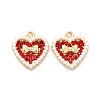 Alloy Rhinestone Pendants ALRI-E006-02LG-3