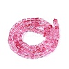 Crackle Transparent Glass Beads Strands GLAA-N062-4mm-12-3
