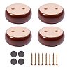 Wood Round Furniture Legs FIND-WH0199-412C-1