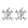 Brass Micro Pave Clear Cubic Zirconia Pendants KK-L231-10P-1