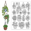 Potted Plant PVC Plastic Clear Stamps DIY-WH0631-0124-1