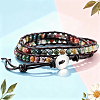 Natural Indian Agate Round Beaded Bracelets BJEW-WH20001-14A-4