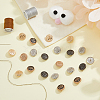 40Pcs 5 Styles 1-Hole Alloy Shank Buttons FIND-DC0005-77A-4
