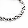 Men's Alloy Wheat Chain Bracelets BJEW-N015-004-2