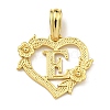 Heart Brass Pendants KK-I714-04G-E-1