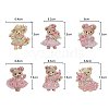 6Pcs Bear DIY Diamond Painting Keychain Kit PW-WG61106-01-5