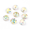 Pointed Back Glass Rhinestone Cabochons RGLA-J012-8mm-213AB-1