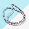 Electroplate Glass Beads Strand GLAA-G088-03-01-3