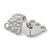 304 Stainless Steel Footprint Stud Earrings EJEW-D281-10S-2