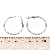 Tarnish Resistant 201 Stainless Steel Hoop Earrings EJEW-F188-24P-A-3