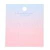 Gradient Color Rectangle Paper Hair Clip Display Cards with Hanging Hole CDIS-T004-19B-1