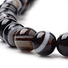 Natural Striped Agate/Banded Agate Beads Strands X-G-S259-04A-6mm-3