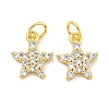 Rack Plating Brass Micro Pave Clear Cubic Zirconia Pendants LS-KK-B093-12B-G-1
