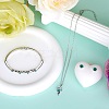 Rhinestone Twist Pendant Necklace & Diamond Bangle & Stud Earrings JEW101H-3