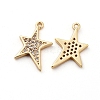 Brass Micro Pave Cubic Zirconia Pendants X-KK-S350-283-1