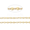 Rack Plating Brass Coffee Bean & Square Link Chains CHC-I040-11G-2