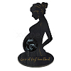 Wood Pregnant Woman Picture Frame Stand DJEW-WH0049-002-1