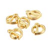 Golden Plated Alloy Letter Pendants X-PALLOY-J718-01G-D-2