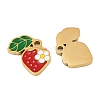 Fruit 304 Stainless Steel Enamel Charms STAS-C137-04B-G-2