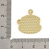 Blended Coffee Alloy Enamel Pendants ENAM-B038-01G-06-3