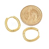 PVD Vacuum Plating 202 Stainless Steel Huggie Oval Hoop Earrings LS-EJEW-H003-07G-06-5