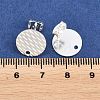 304 Stainless Steel Ear Stud Findings STAS-O119-16C-S-3