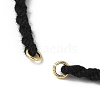 Braided Cotton Cord Bracelet Making MAK-L043-02G-09-2