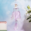 Girl Resin Wind Chime with Feather PW-WG6A0D2-01-1