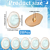 20Pcs 1-Hole Alloy Resin Buttons BUTT-CY0001-21A-2