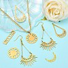 10Pcs 5 Style 201 Stainless Steel Pendants STAS-SZ0002-41-5