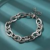 304 Stainless Steel Oval Link Chains Bracelets for Men & Women BJEW-D042-50P-3