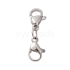 Non-Tarnish 304 Stainless Steel Double Lobster Claw Clasps STAS-E163-57P-B-4