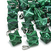 Synthetic Malachite Pendants G-T082-16-1