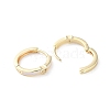 Brass Micro Pave Cubic Zirconia Hoop Earrings EJEW-P259-13G-2