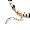 Polymer Clay Heishi Beads Pendant Necklaces NJEW-JN02967-01-3