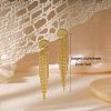 Brass Chain Tassel Stud Earrings FS-WGE0263-01-2