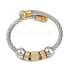 Ion Plating(IP) 304 Stainless Steel Bangles for Women STAS-M023-17PG-2