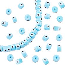 Nbead Handmade Evil Eye Lampwork Beads Strands LAMP-NB0001-49A