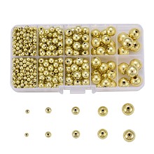 5 Sizes Plating Acrylic Beads PACR-LS0001-01G