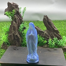 Opalite Carved Healing Virgin Mary Figurines PW-WG30485-16